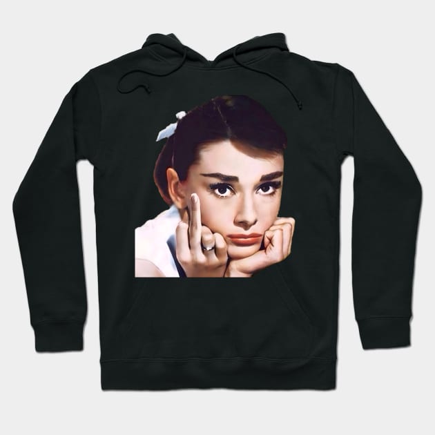 Audrey Hepburn Hoodie by yevomoine